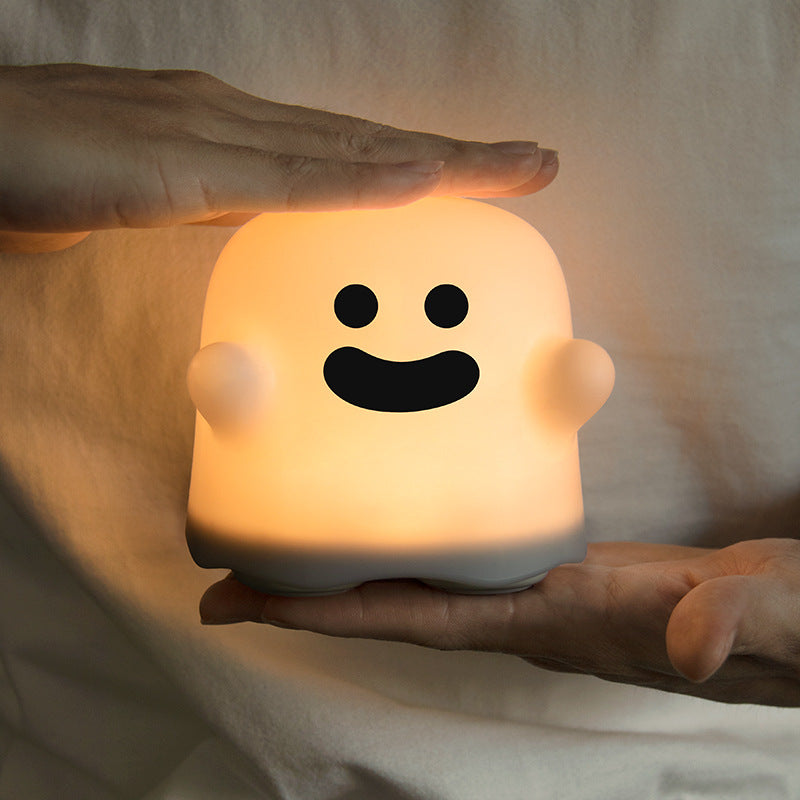 CUTE GHOST LAMP Silicone Dimmable Night Light