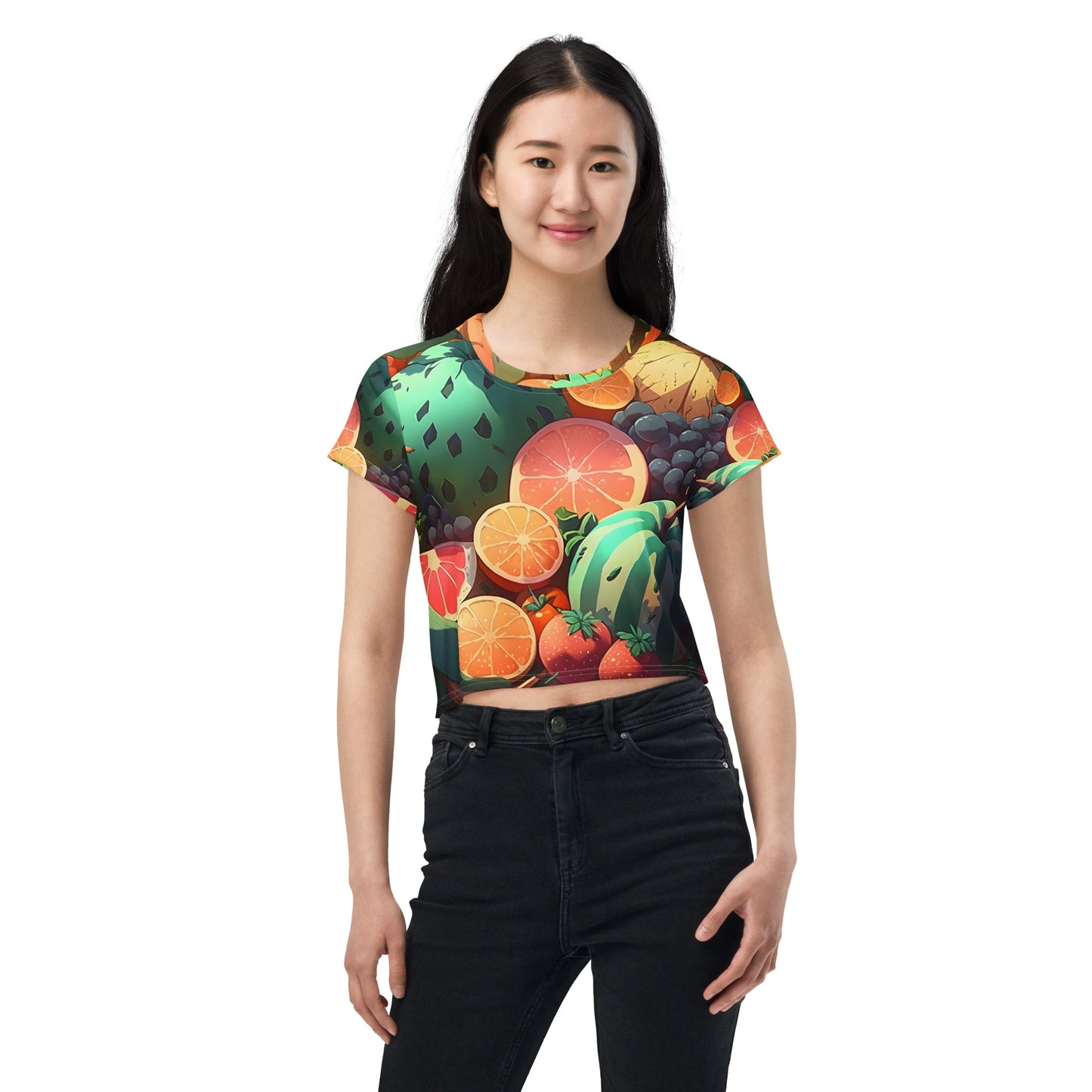 FRUITY VEGGIE #1 (Women's Crop Tee)