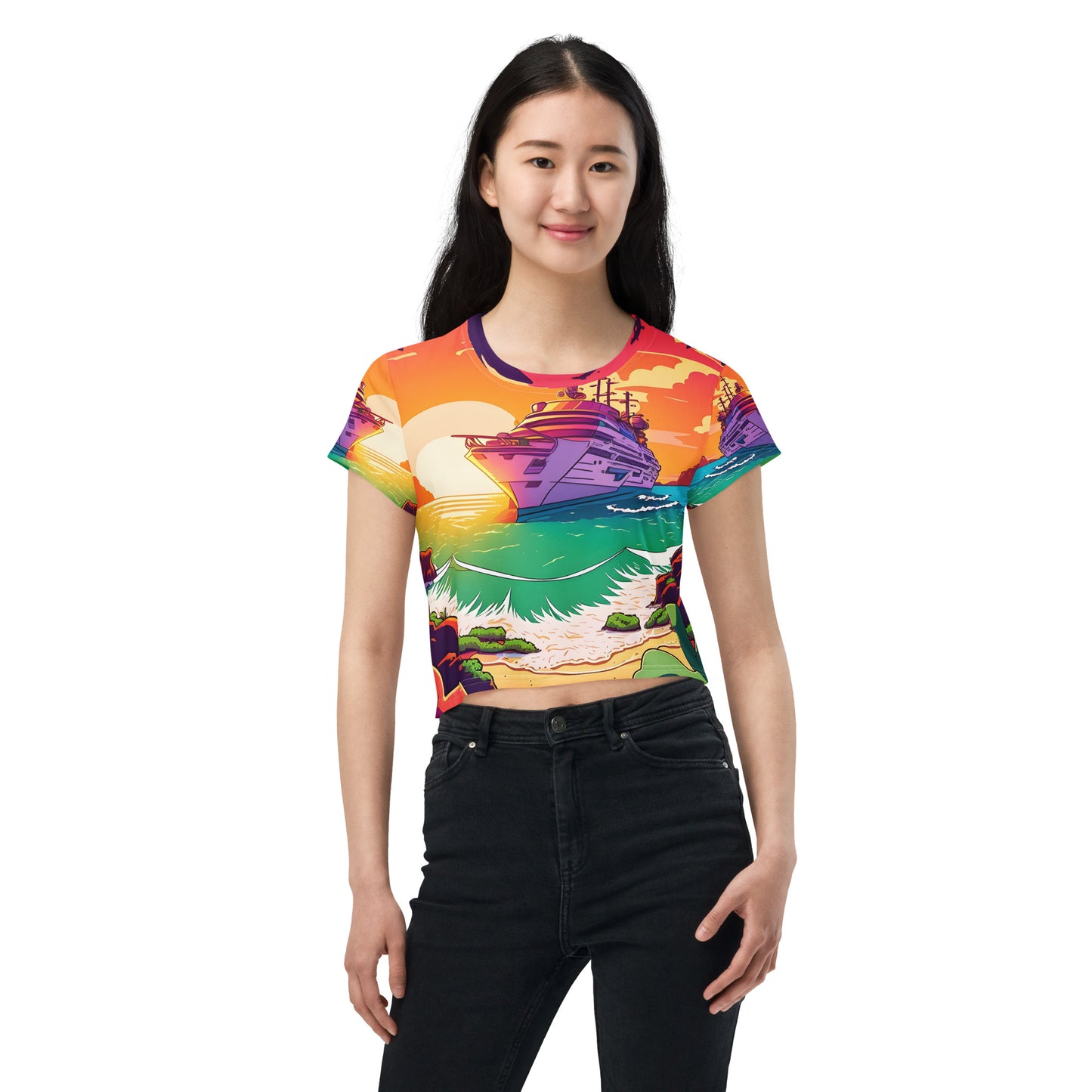 BEACH CRUISER Women's Crop Tee