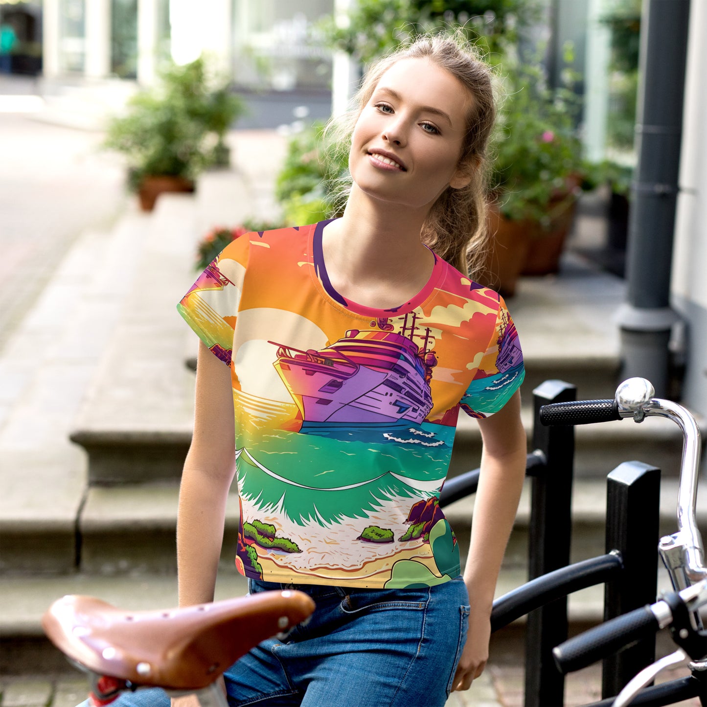BEACH CRUISER Women's Crop Tee