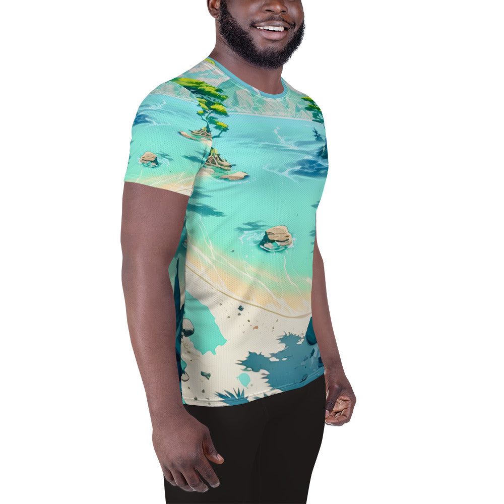 LAGOON LOVER #1 (Men's Athletic T-Shirt)