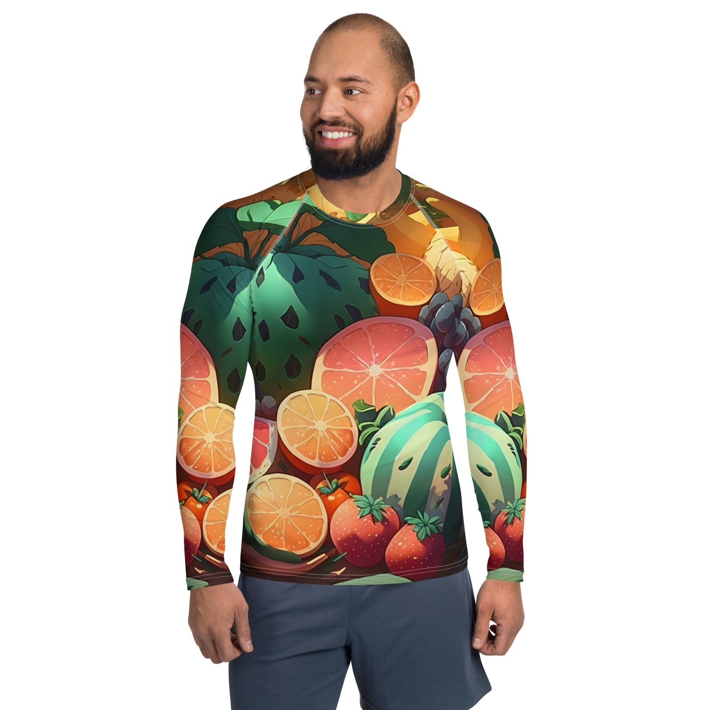 FRUITY VEGGIE #1 (Men's Long-Sleeve Rash Guard)