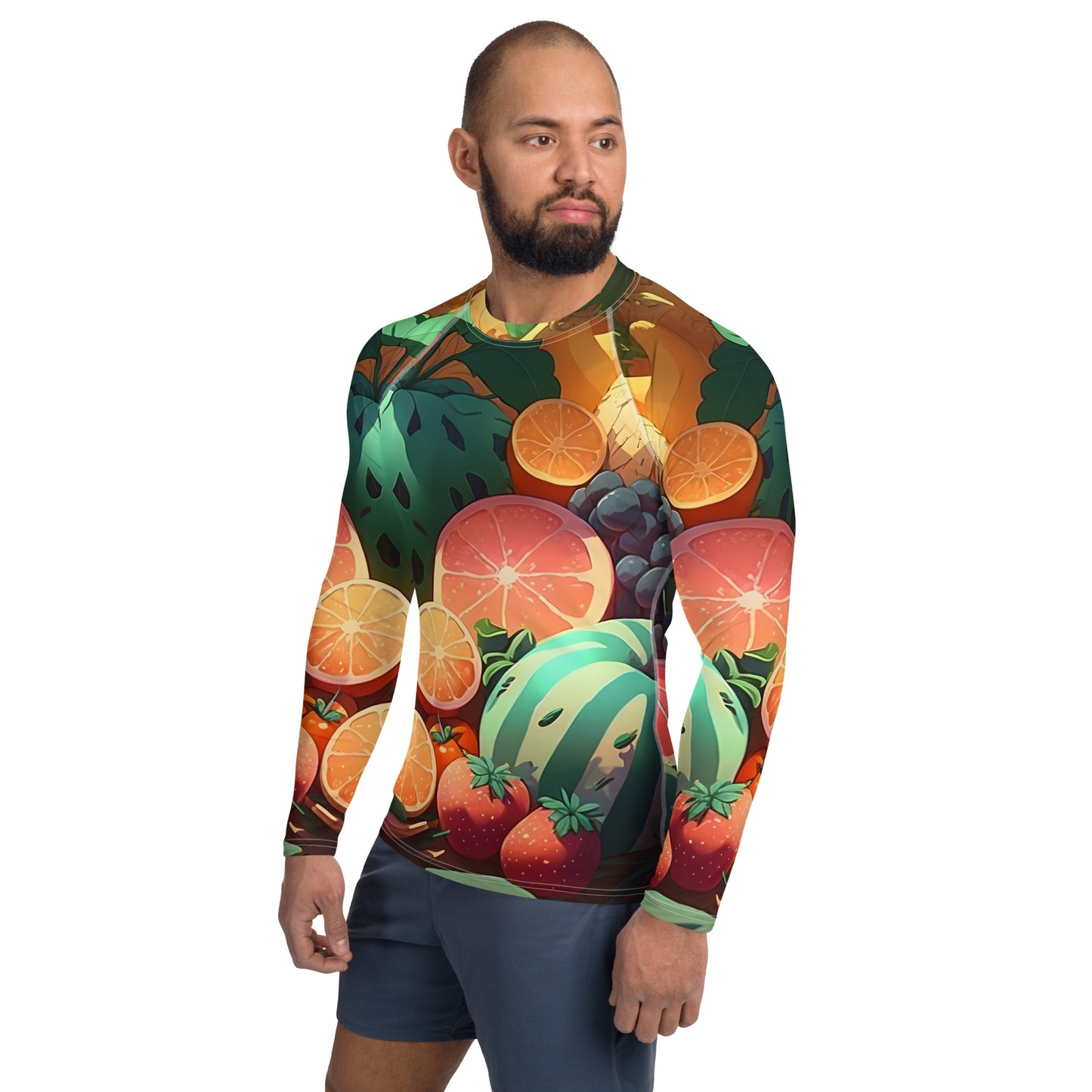 FRUITY VEGGIE #1 (Men's Long-Sleeve Rash Guard)