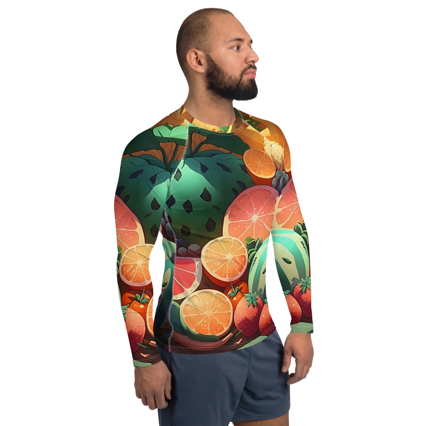 FRUITY VEGGIE #1 (Men's Long-Sleeve Rash Guard)