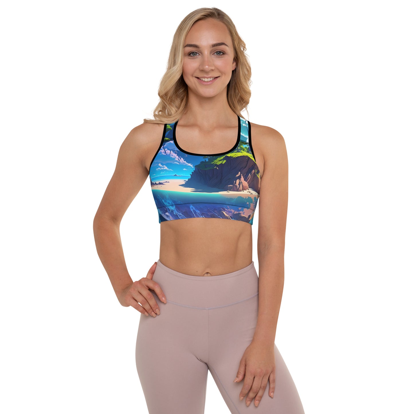 Padded Sports Bra For Women (VIVID DREAMER #1, Stylish and Durable)