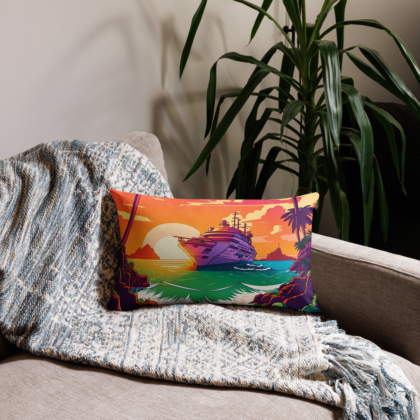 BEACH CRUISER Premium Stuffed Pillow