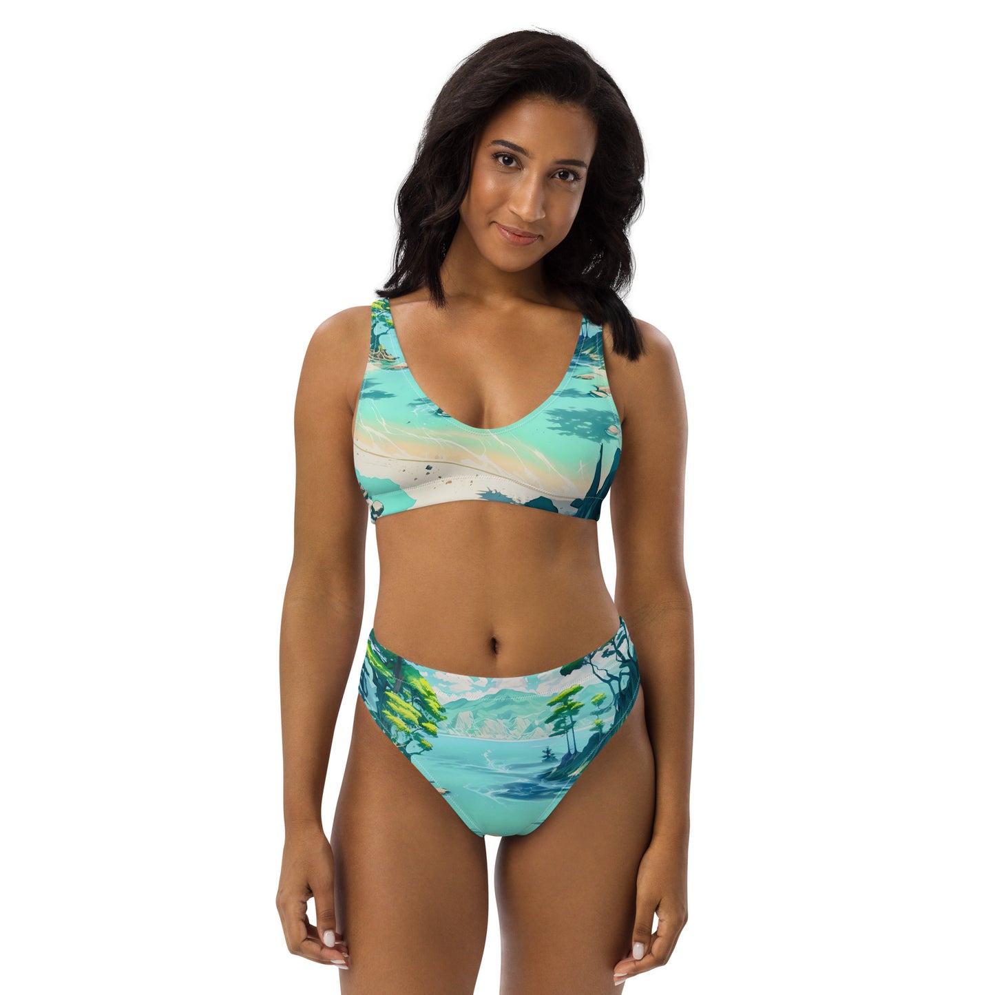 LAGOON LOVER #1 (Women's High-Waisted Bikini)