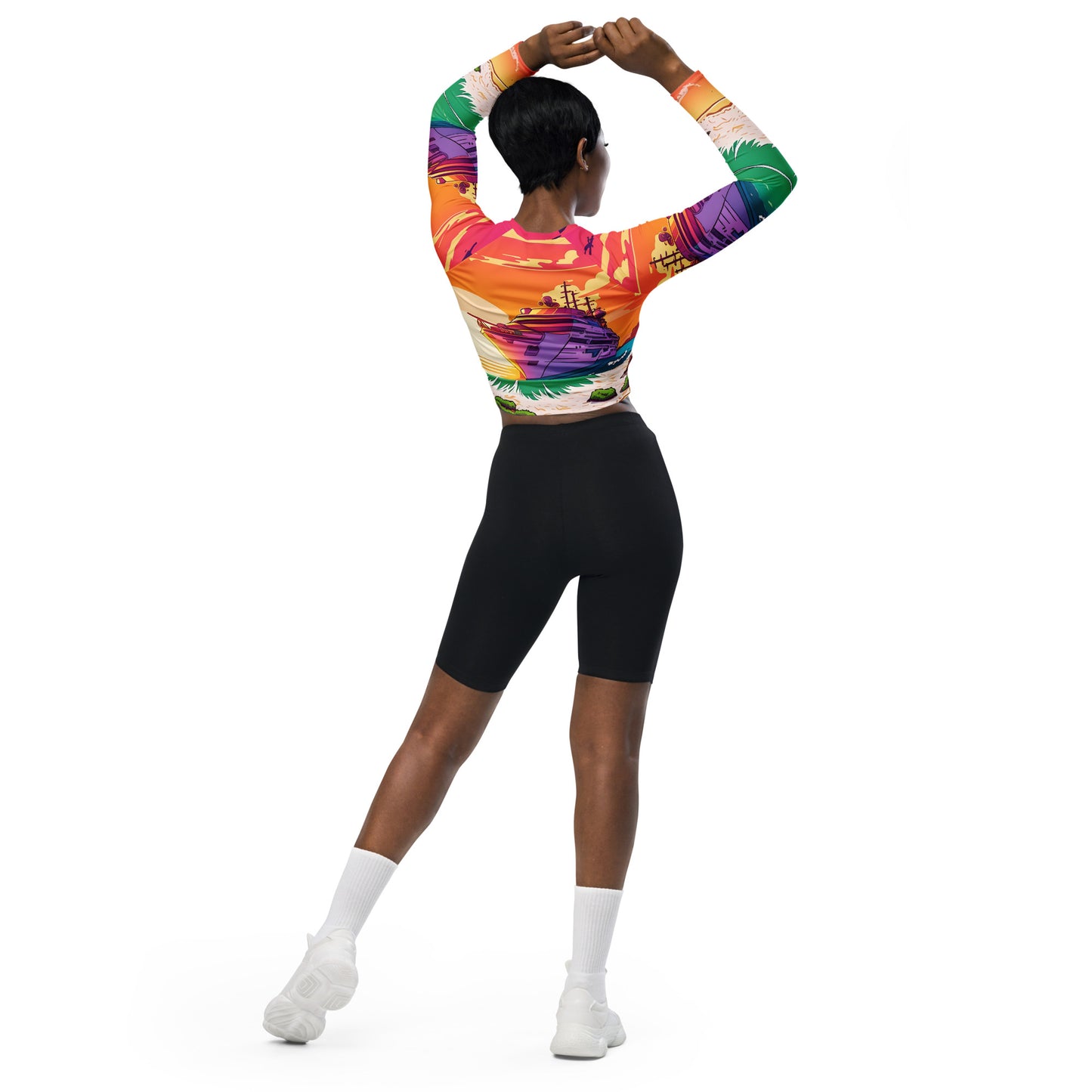 BEACH CRUISER Women's Long-Sleeve Crop Top