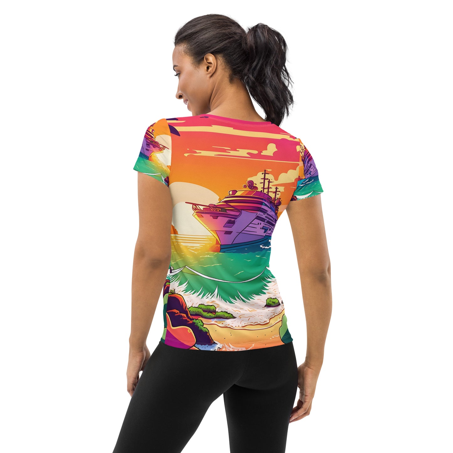 BEACH CRUISER Women's Athletic T-Shirt