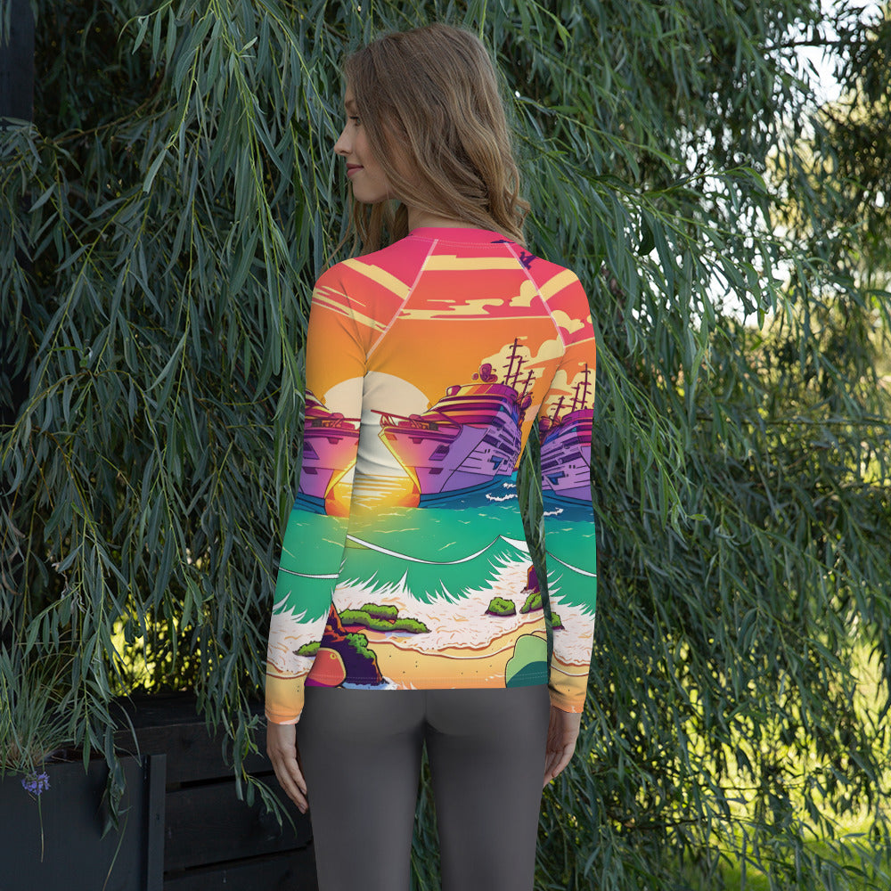 BEACH CRUISER Women's Long-Sleeve Rash Guard