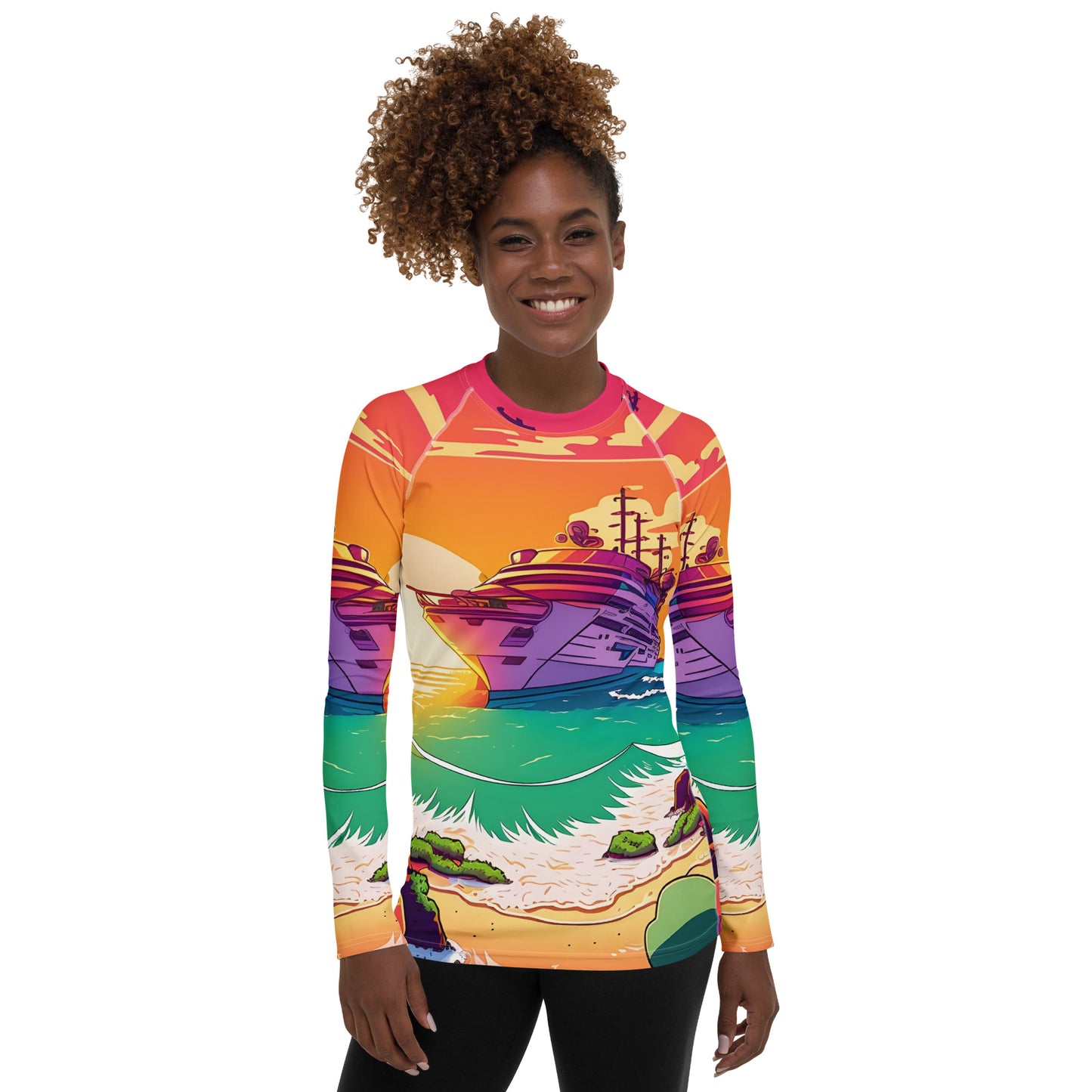 BEACH CRUISER Women's Long-Sleeve Rash Guard