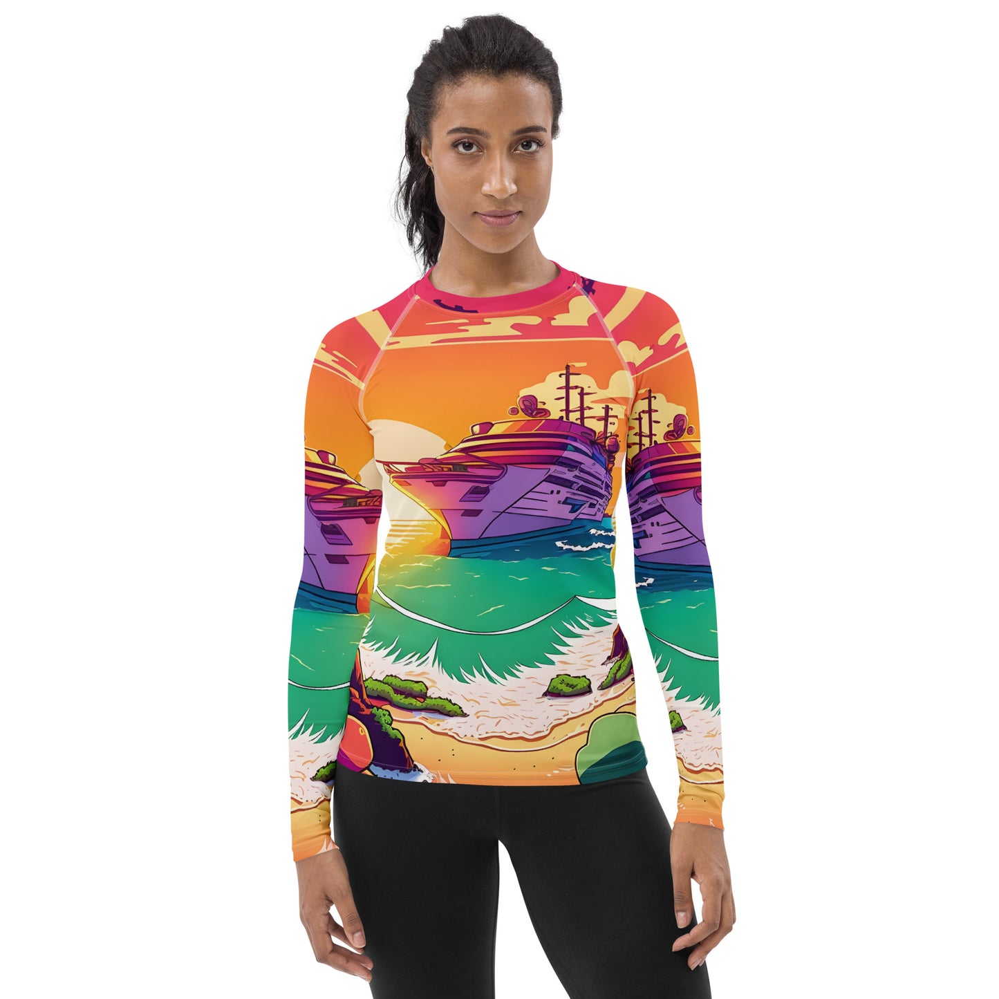 BEACH CRUISER Women's Long-Sleeve Rash Guard