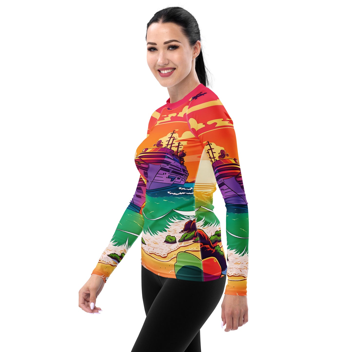BEACH CRUISER Women's Long-Sleeve Rash Guard