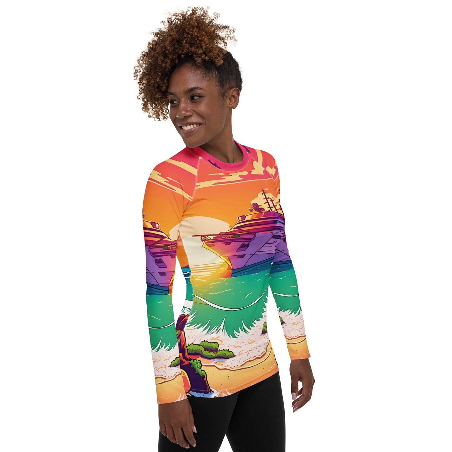 BEACH CRUISER Women's Long-Sleeve Rash Guard