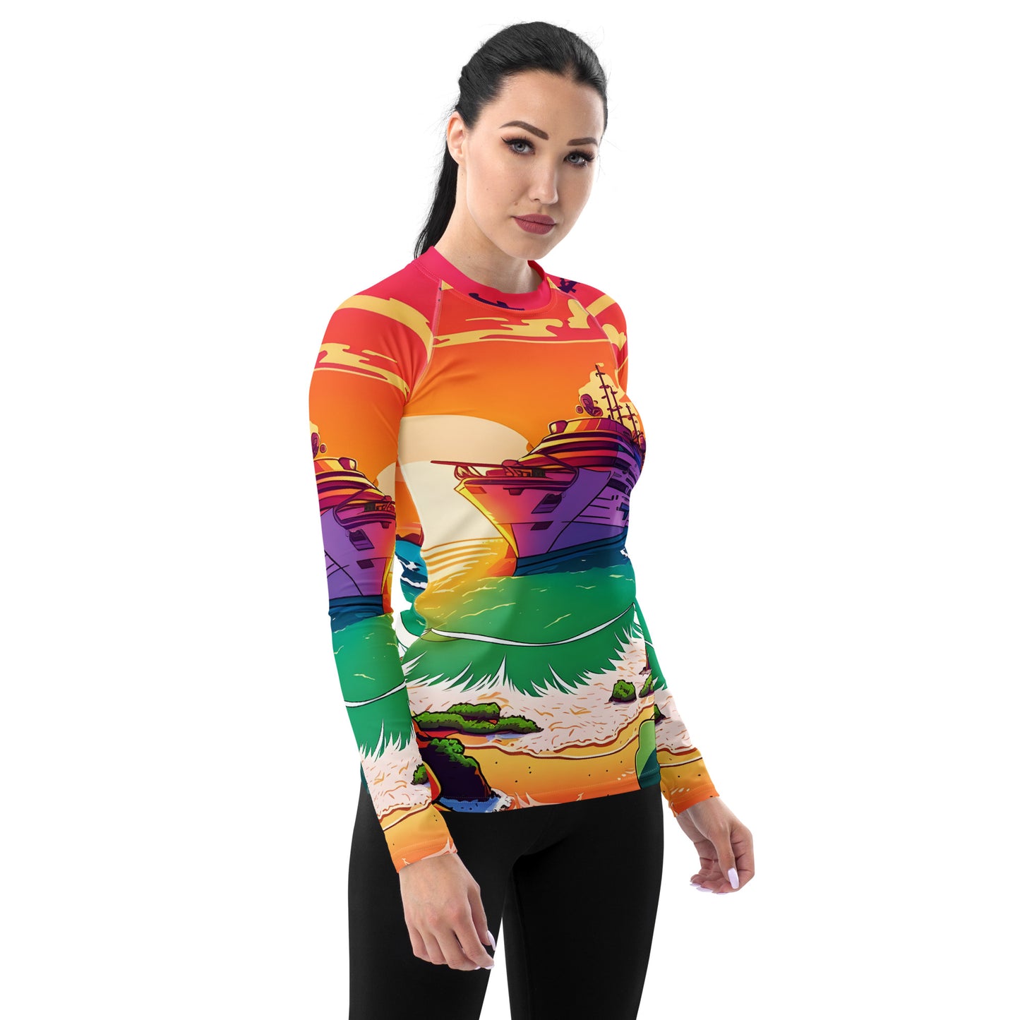 BEACH CRUISER Women's Long-Sleeve Rash Guard