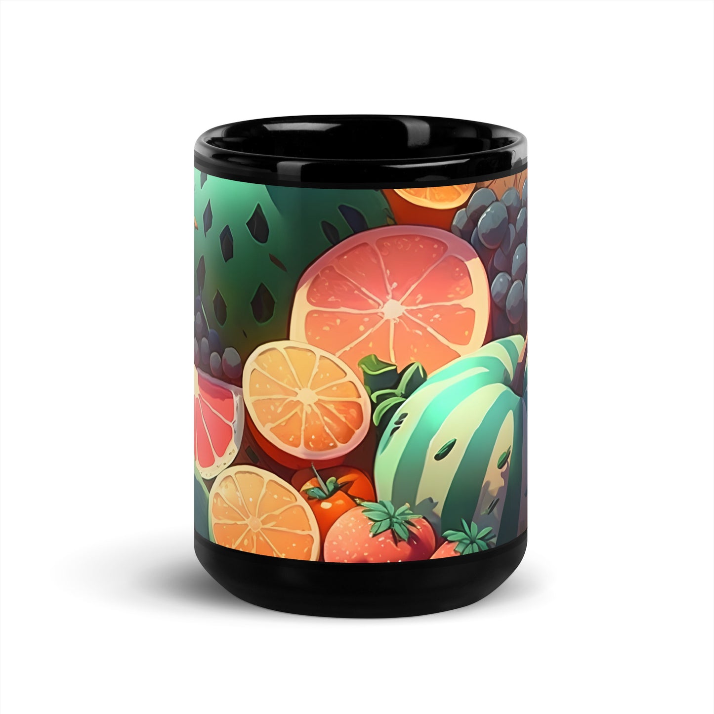FRUITY VEGGIE #1 (Black Premium Mug)