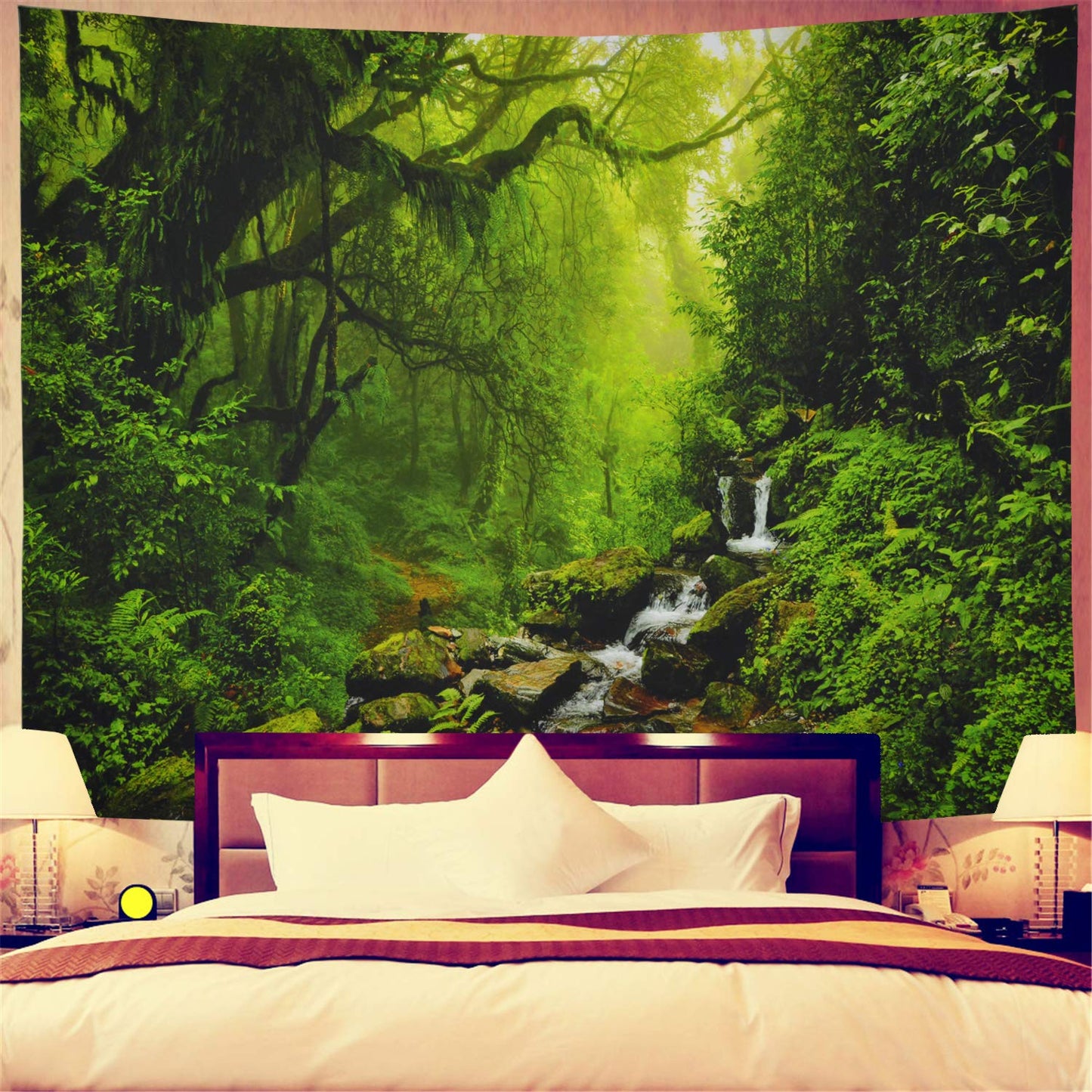 QUANTUM FOREST Printed Wall Tapestry