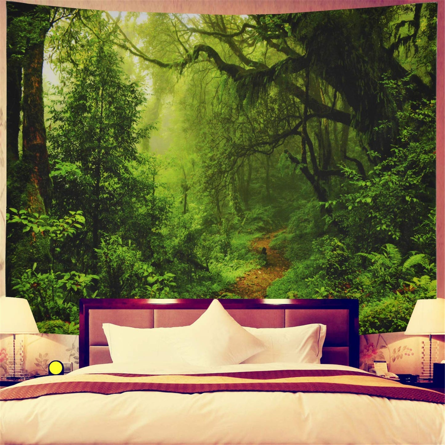 QUANTUM FOREST Printed Wall Tapestry