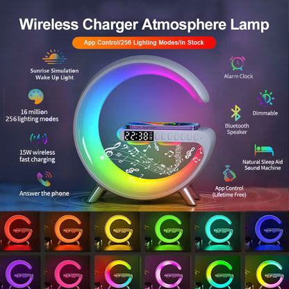 QUANTUM LIGHT Futuristic Atmosphere Wireless Charger Lamp