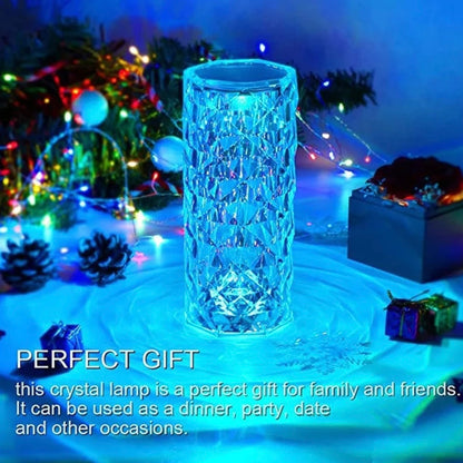 QUANTUM LIGHT Diamond Rose Crystal Lamp