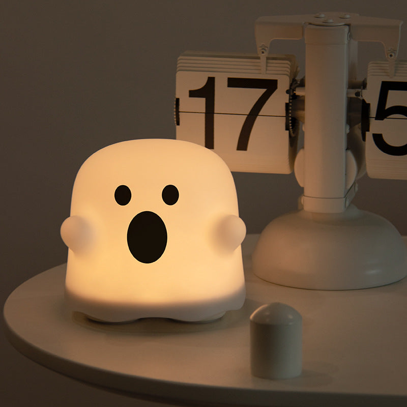 CUTE GHOST LAMP Silicone Dimmable Night Light