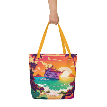 BEACH CRUISER Large Tote Bag