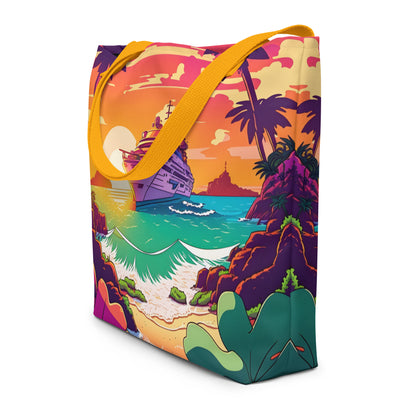 BEACH CRUISER Large Tote Bag