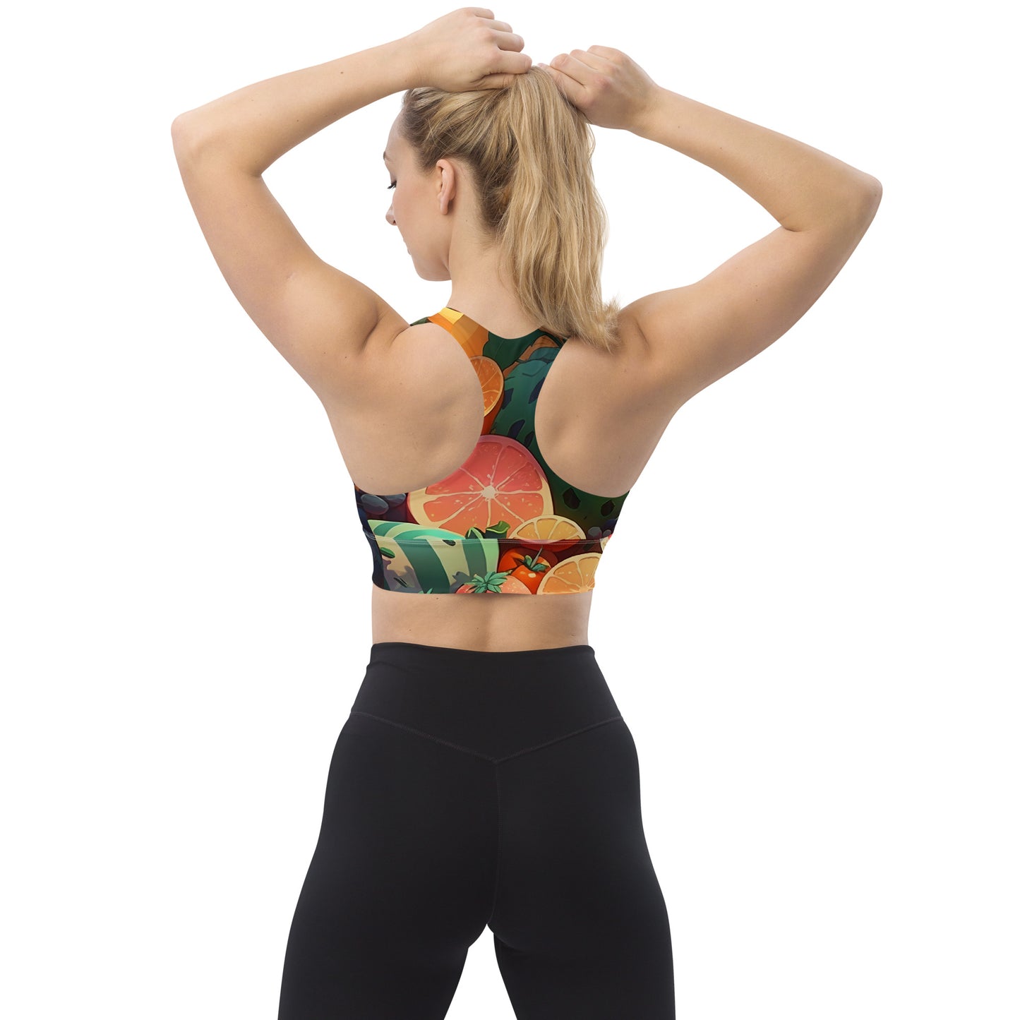 FRUITY VEGGIE #1 (Women's Longline Sports Bra)