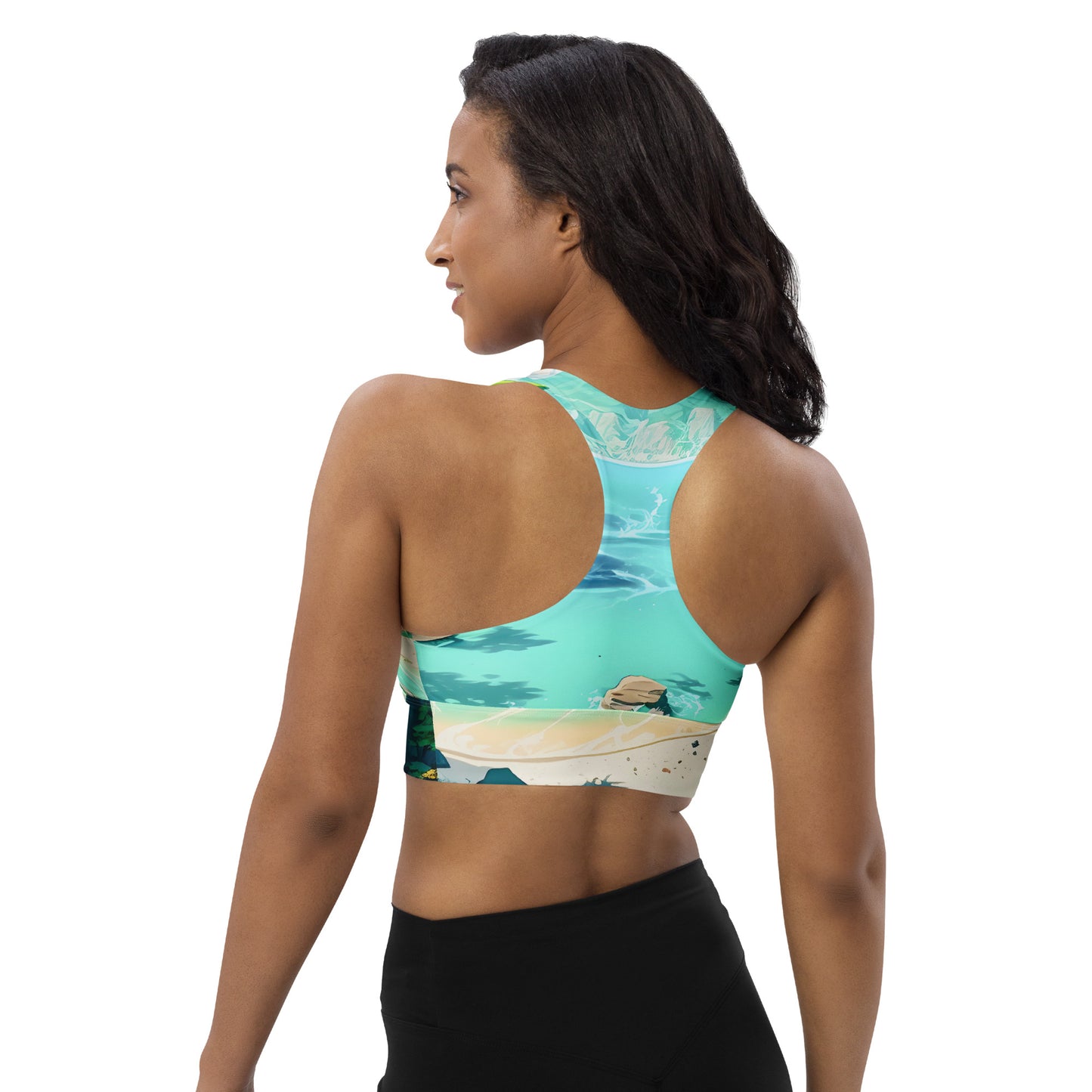 LAGOON LOVER #1 (Women's Longline Sports Bra)