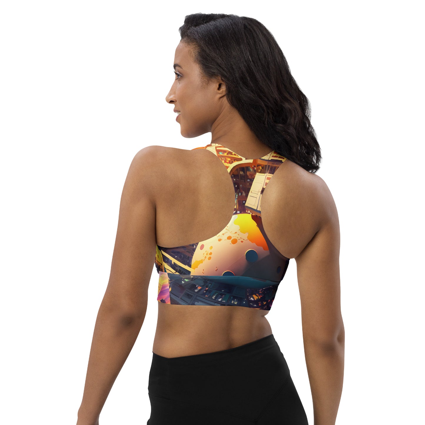 SPACE EXPLORER #1 (Women's Longline Sports Bra)