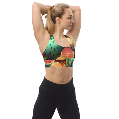 FRUITY VEGGIE #1 (Women's Longline Sports Bra)