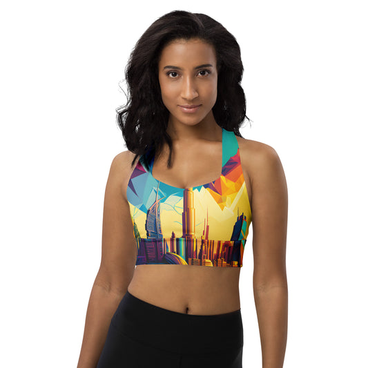 SKY SCRAPER #1 (Women's Longline Sports Bra)