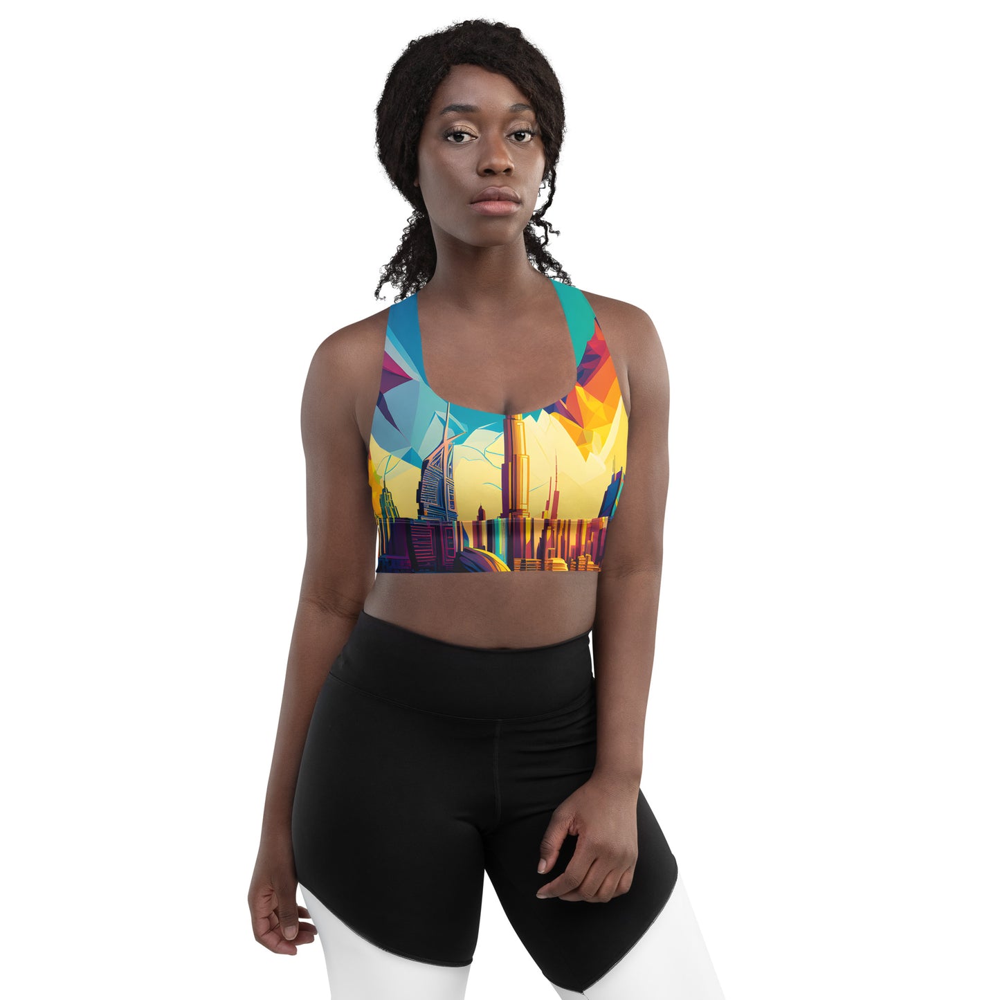 SKY SCRAPER #1 (Women's Longline Sports Bra)