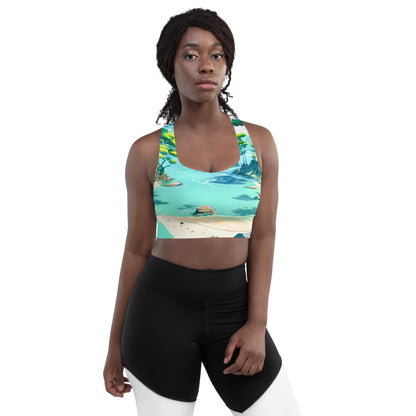 LAGOON LOVER #1 (Women's Longline Sports Bra)