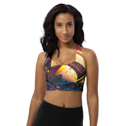 SPACE EXPLORER #1 (Women's Longline Sports Bra)