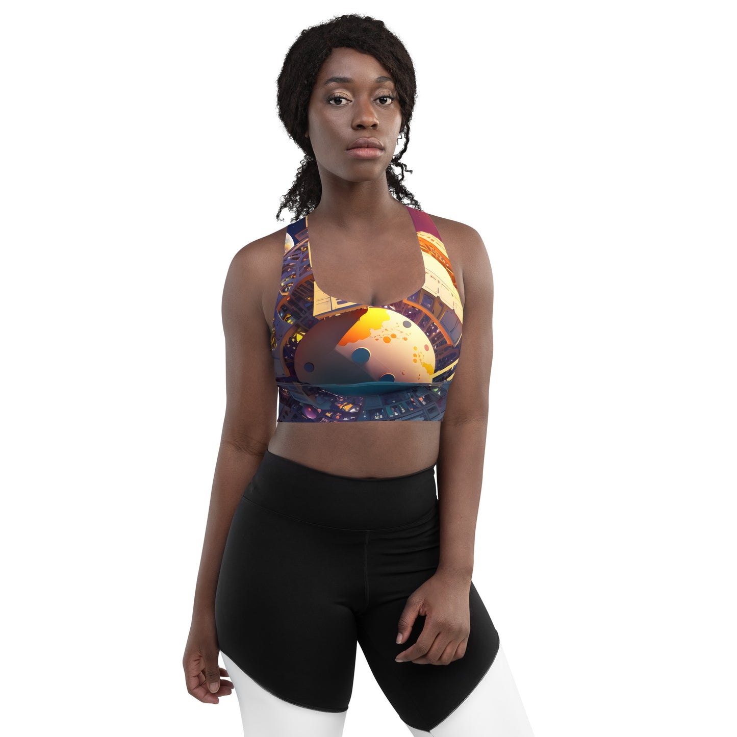 SPACE EXPLORER #1 (Women's Longline Sports Bra)