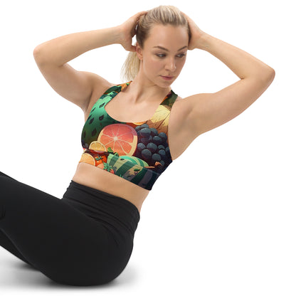 FRUITY VEGGIE #1 (Women's Longline Sports Bra)