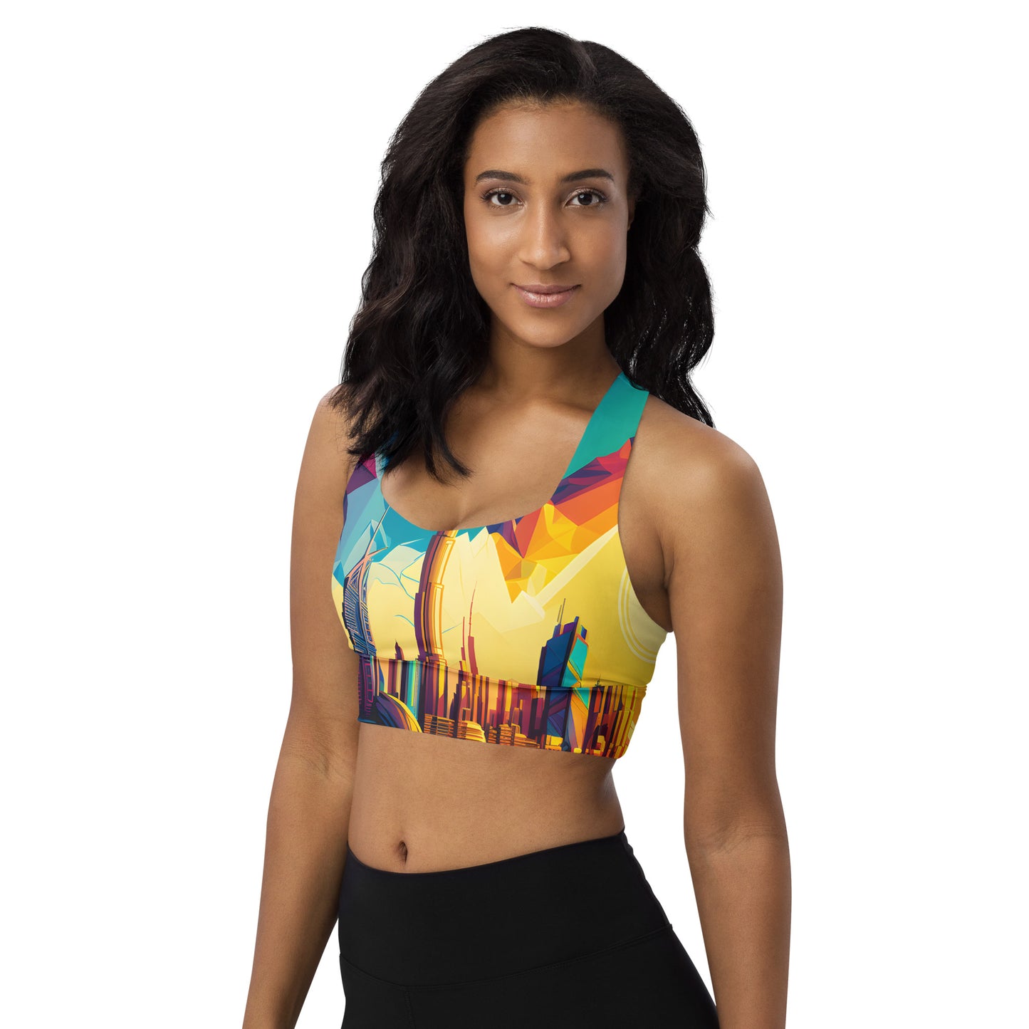 SKY SCRAPER #1 (Women's Longline Sports Bra)