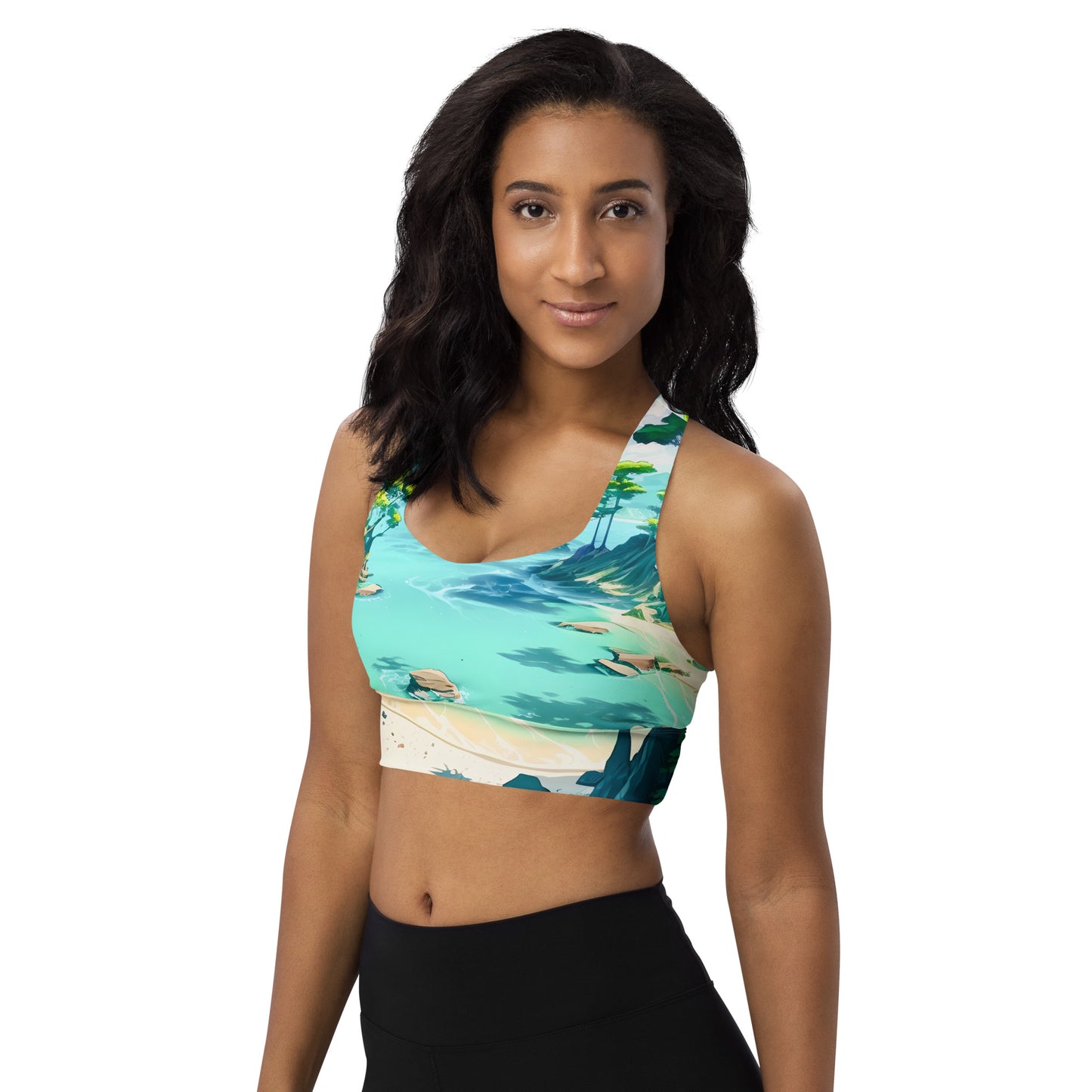 LAGOON LOVER #1 (Women's Longline Sports Bra)