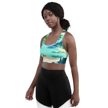 LAGOON LOVER #1 (Women's Longline Sports Bra)