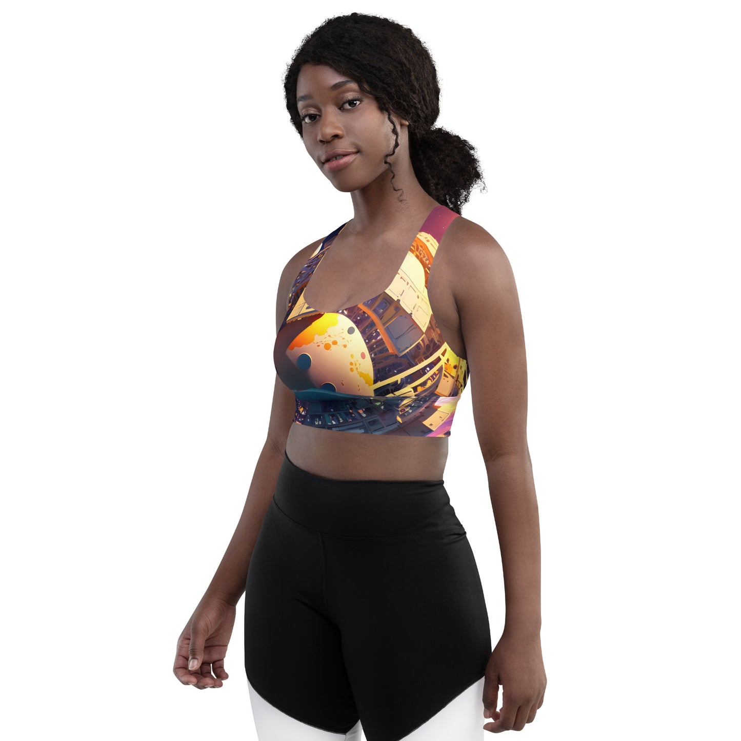 SPACE EXPLORER #1 (Women's Longline Sports Bra)