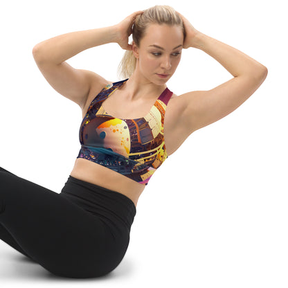 SPACE EXPLORER #1 (Women's Longline Sports Bra)