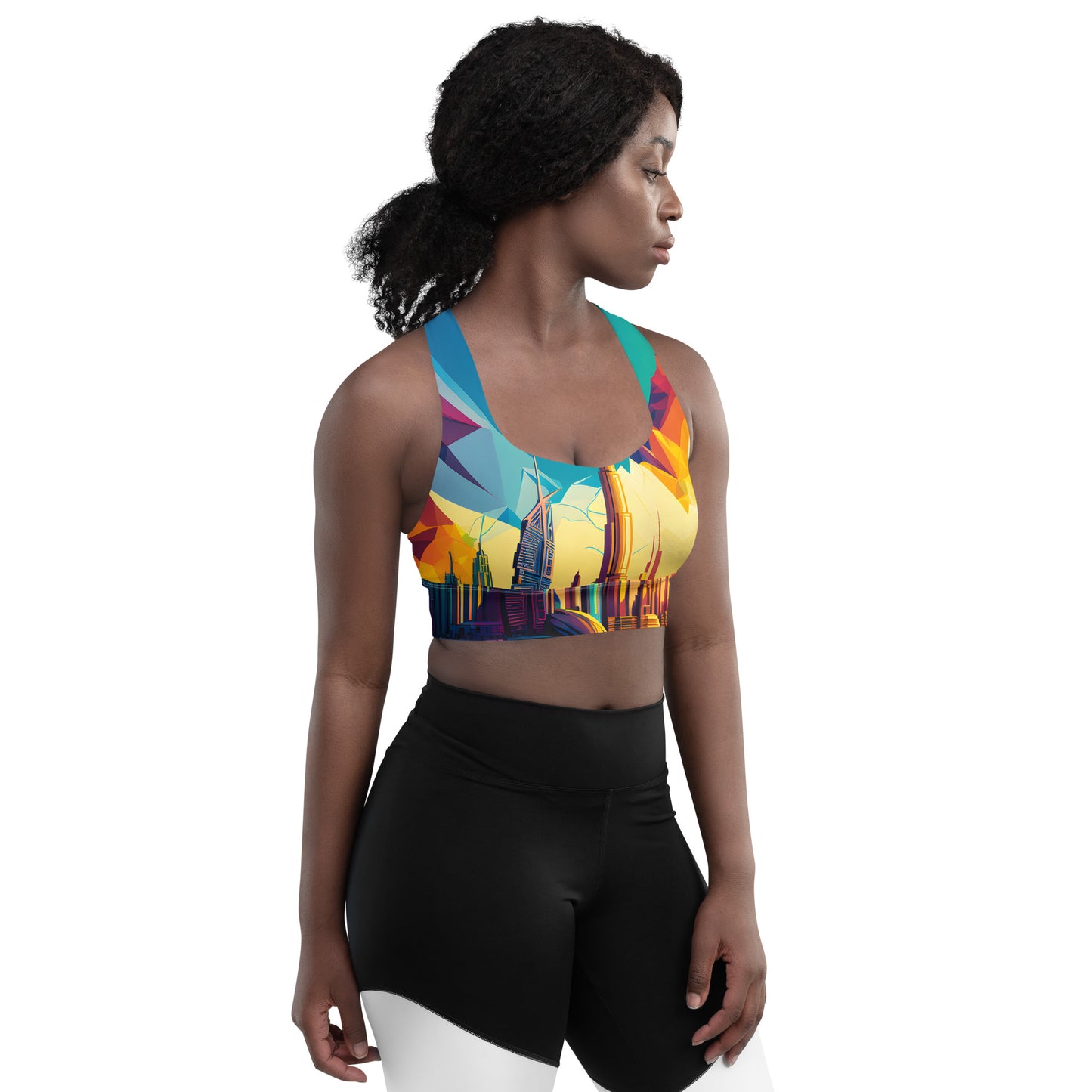 SKY SCRAPER #1 (Women's Longline Sports Bra)