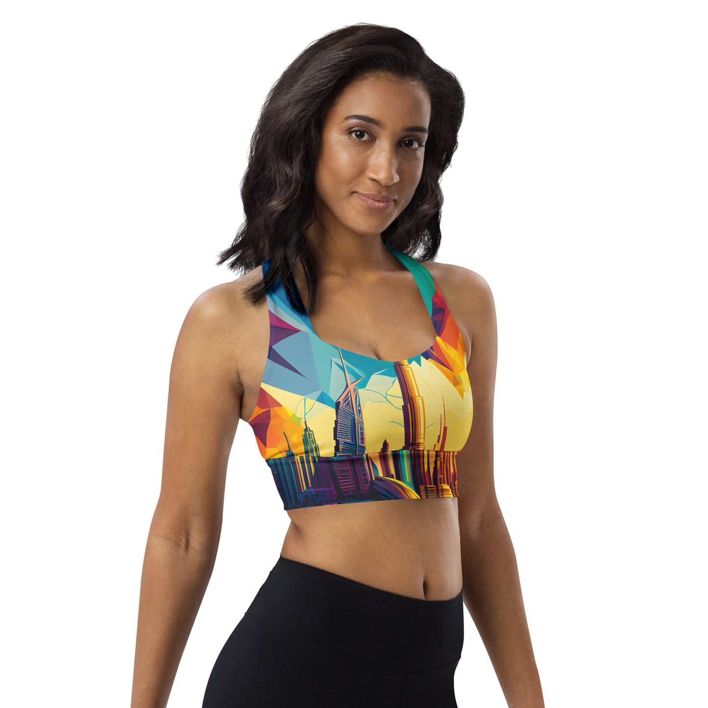 SKY SCRAPER #1 (Women's Longline Sports Bra)