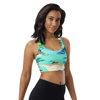 LAGOON LOVER #1 (Women's Longline Sports Bra)