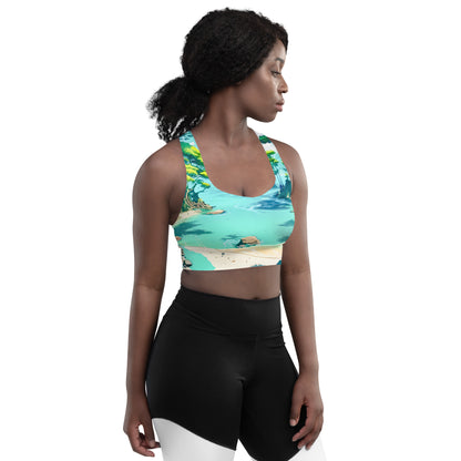 LAGOON LOVER #1 (Women's Longline Sports Bra)