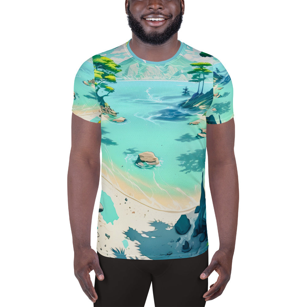 LAGOON LOVER #1 (Men's Athletic T-Shirt)