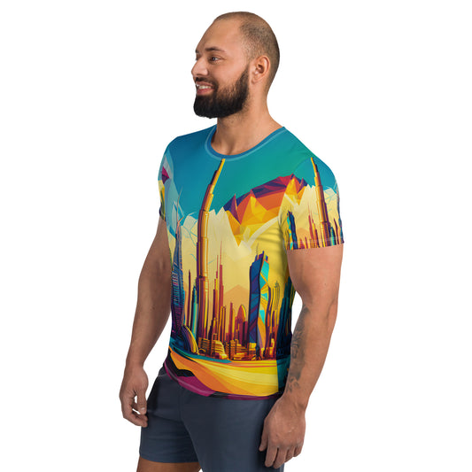 SKY SCRAPER #1 (Men's Athletic T-Shirt)