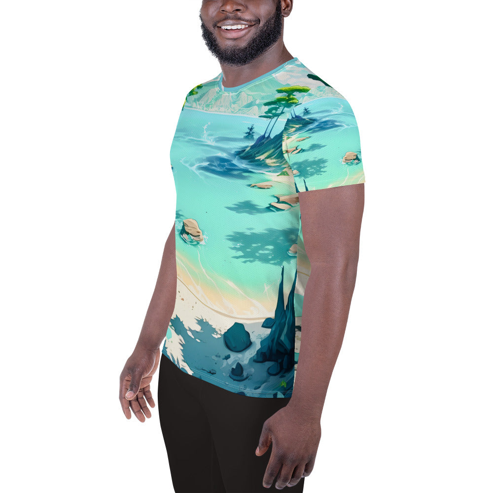 LAGOON LOVER #1 (Men's Athletic T-Shirt)