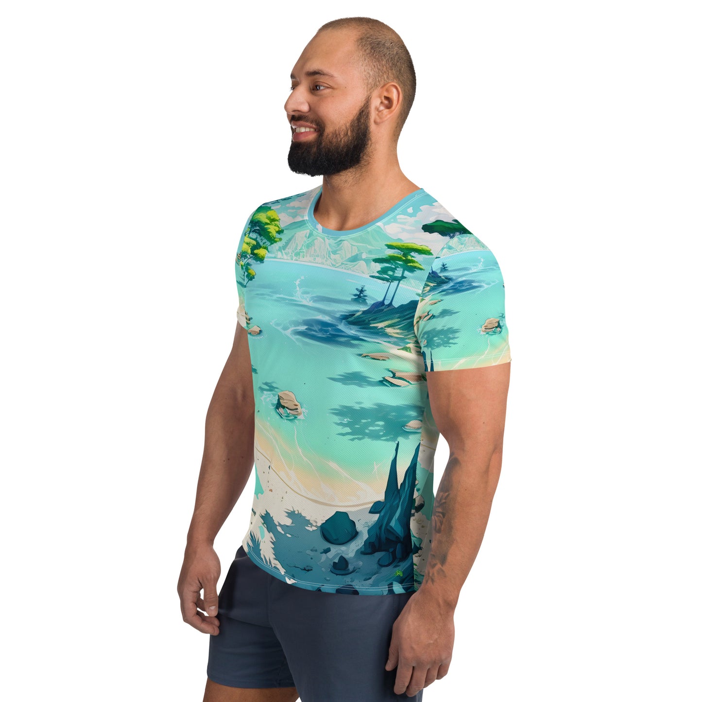 LAGOON LOVER #1 (Men's Athletic T-Shirt)